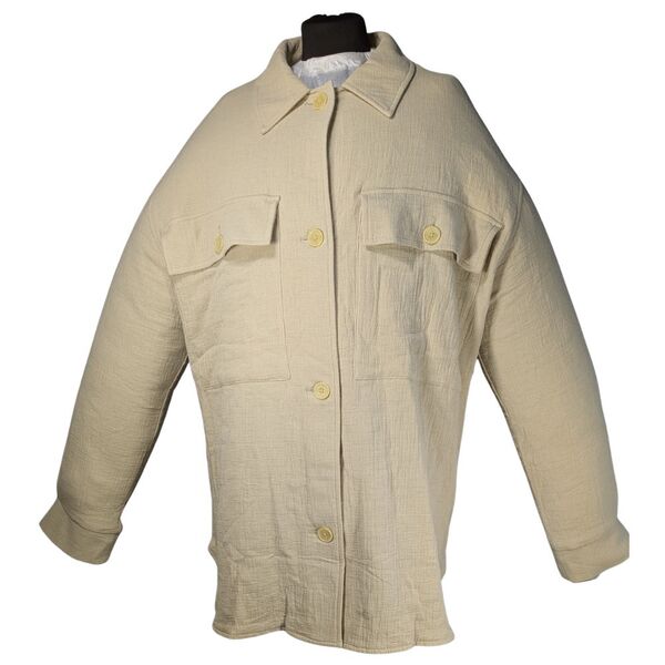 Beżowa Koszula Oversize Asos Design 100% Bawełna 42 XL