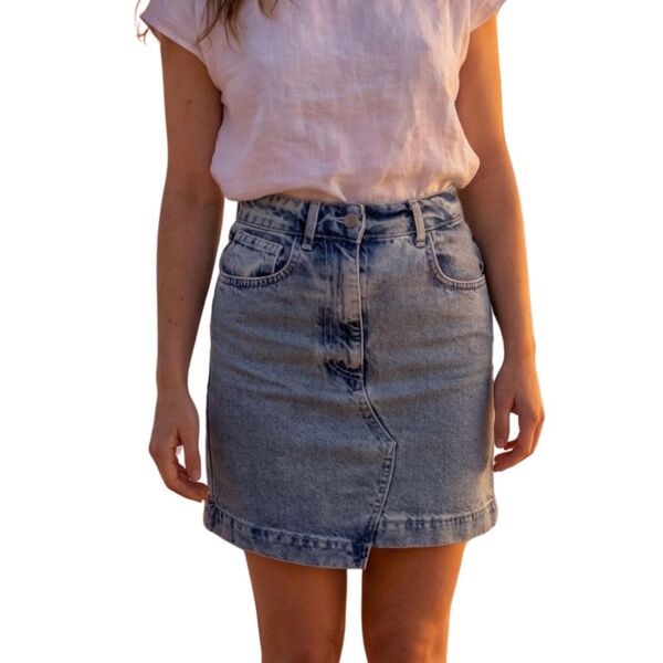 Niebieska Spódnica Jeansowa Mini COLLUSION Y2K 34